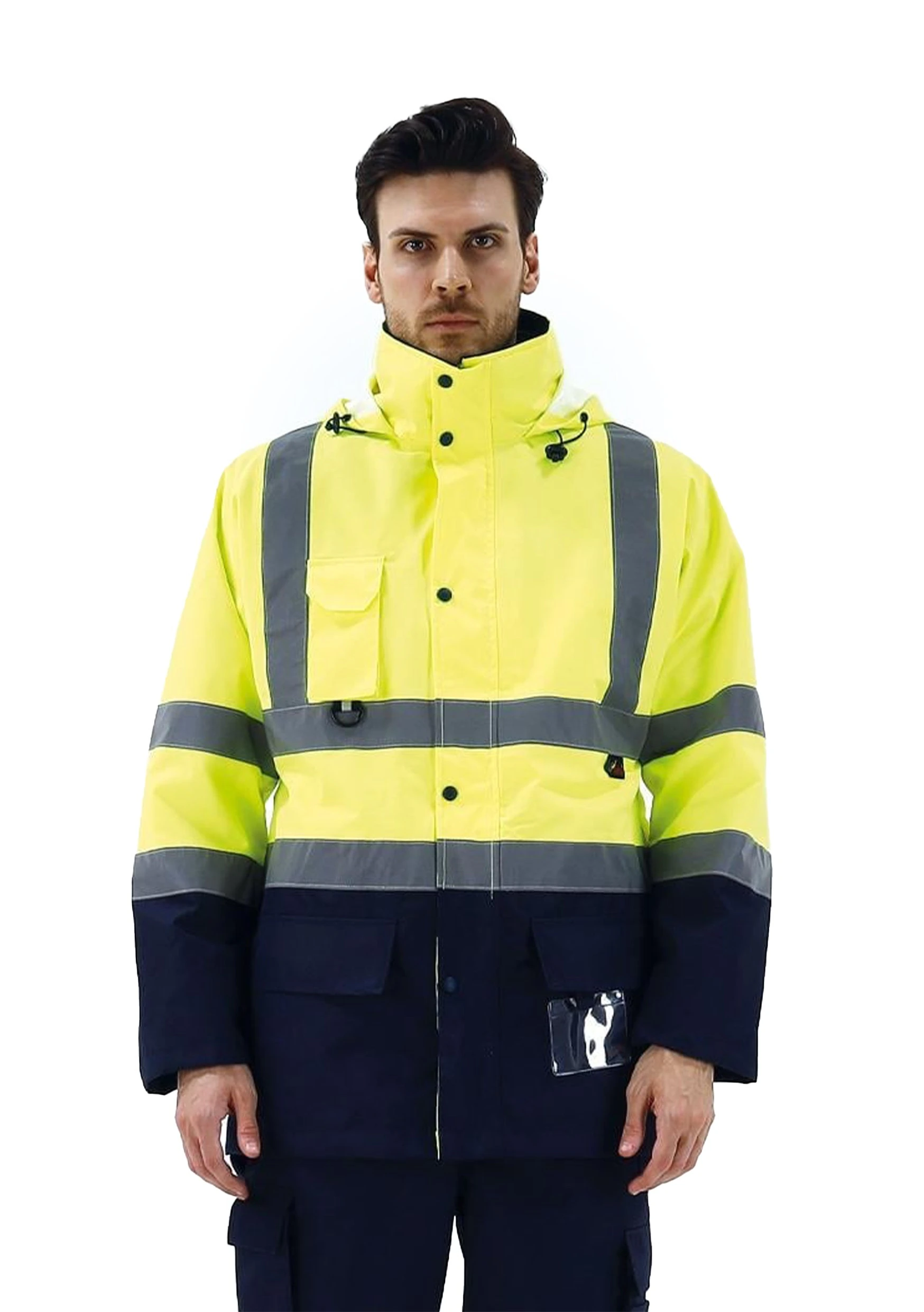 Alaska Hi-Vis 5 in 1 Parka Neon Sarı - Lacivert