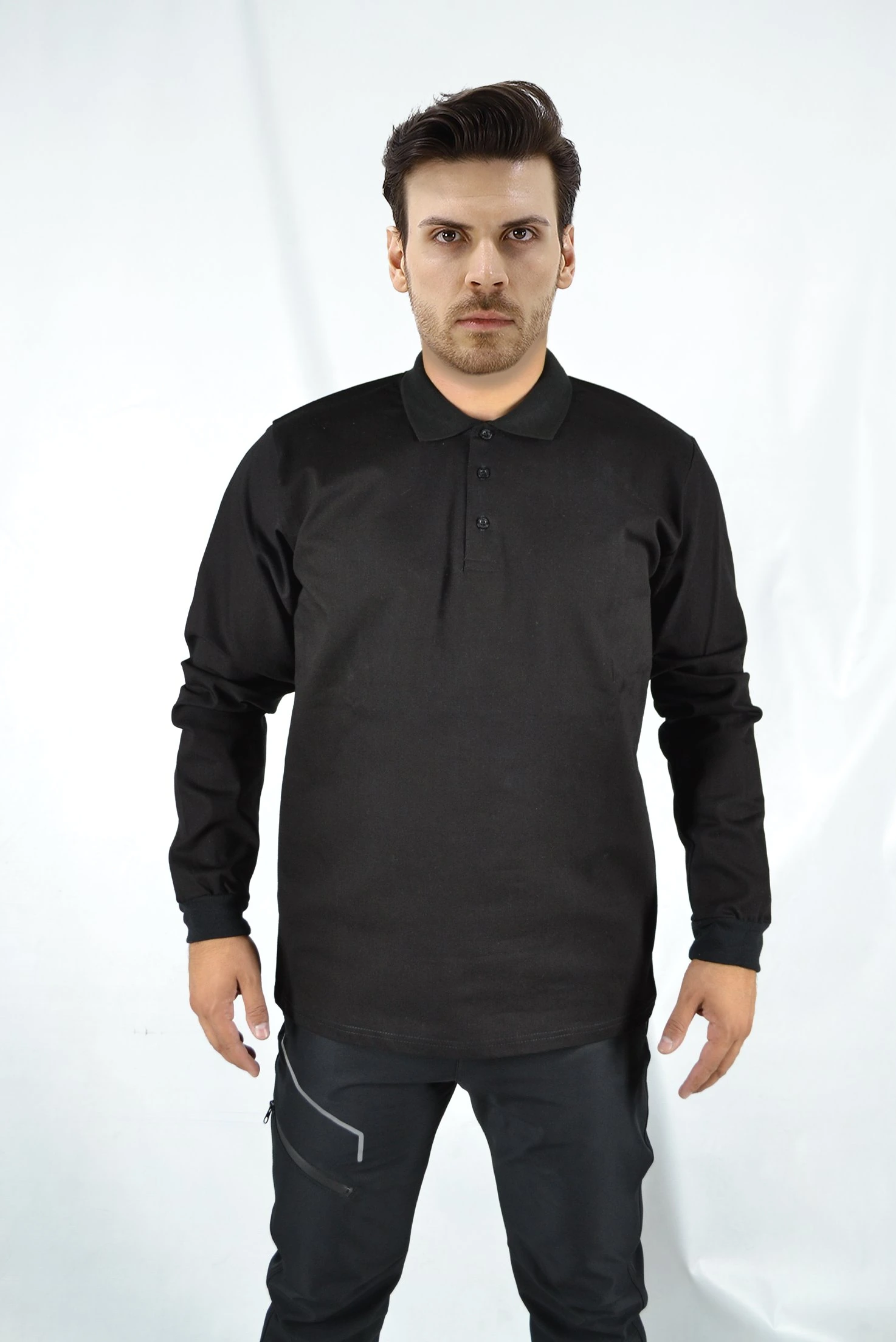 Destekli Kaynakçı Uzun Kollu T-Shirt