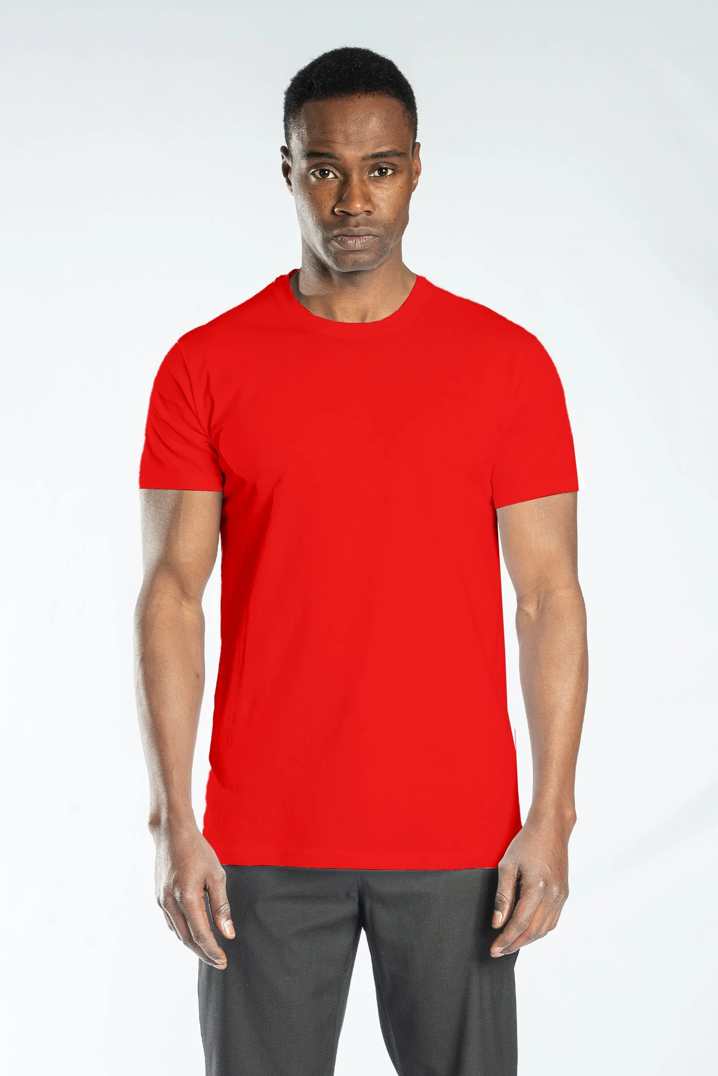 Regular Basic Bisiklet Yaka T-Shirt Kırmızı